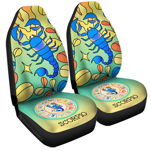 Scorpio Colorful Car Seat Covers Custom Zodiac Car Accessories - Gearcarcover - 1