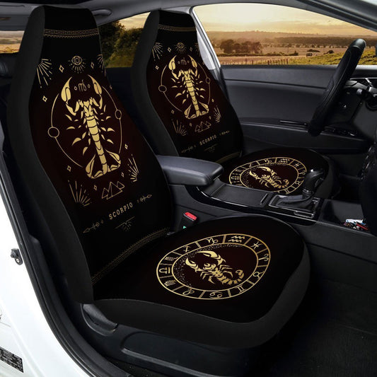 Scorpio Horoscope Car Seat Covers Custom Birthday Gifts Car Accessories - Gearcarcover - 2