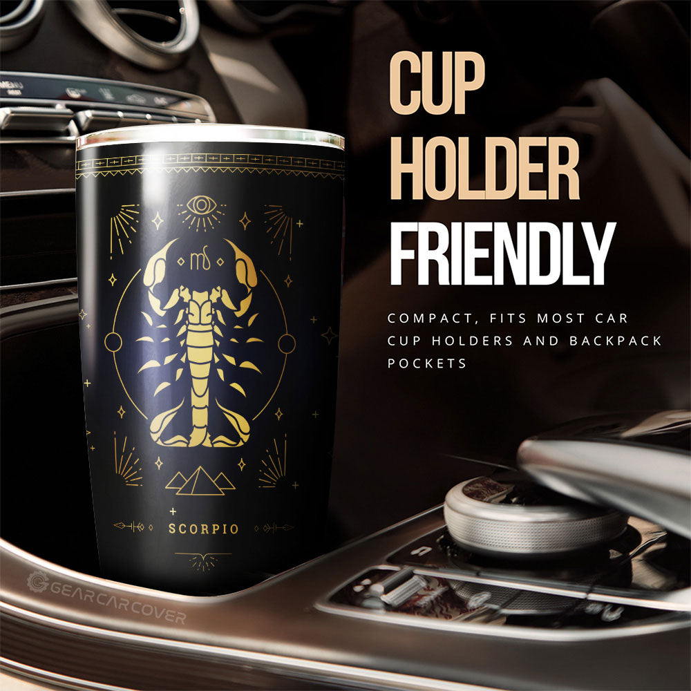 Scorpio Tumbler Cup Custom Zodiac Car Interior Accessories - Gearcarcover - 2