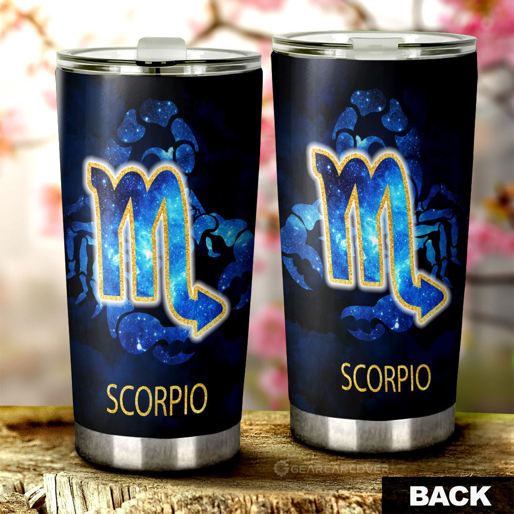 Scorpio Tumbler Cup Custom Zodiac Car Interior Accessories - Gearcarcover - 3