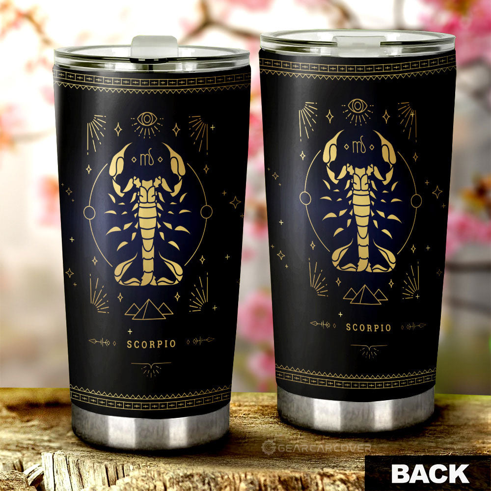 Scorpio Tumbler Cup Custom Zodiac Car Interior Accessories - Gearcarcover - 3