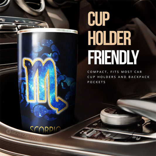 Scorpio Tumbler Cup Custom Zodiac Car Interior Accessories - Gearcarcover - 2