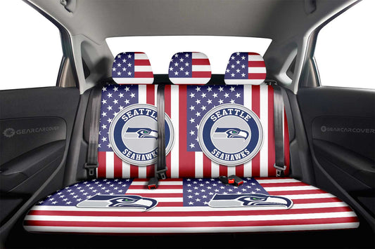 Seattle Seahawks Car Back Seat Cover Custom Car Accessories - Gearcarcover - 2