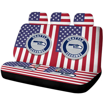 Seattle Seahawks Car Back Seat Cover Custom Car Accessories - Gearcarcover - 1