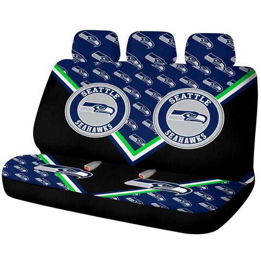 Seattle Seahawks Car Back Seat Cover Custom Car Decorations For Fans - Gearcarcover - 1
