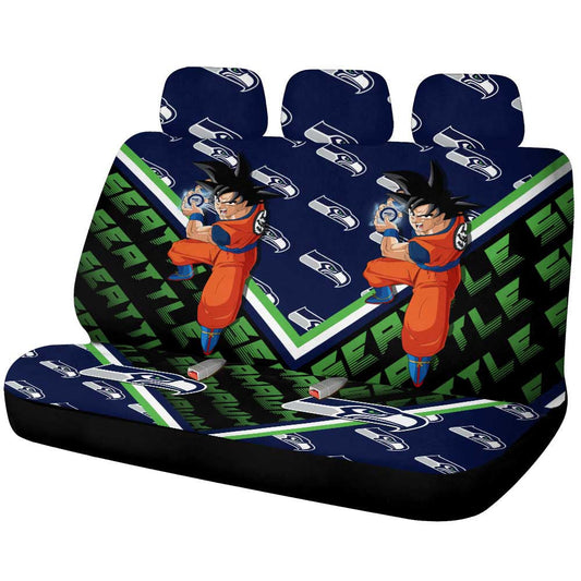 Seattle Seahawks Car Back Seat Covers Custom Car Accessories For Fans - Gearcarcover - 2