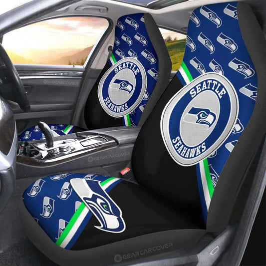 Seattle Seahawks Car Seat Covers Custom Car Accessories For Fans - Gearcarcover - 2