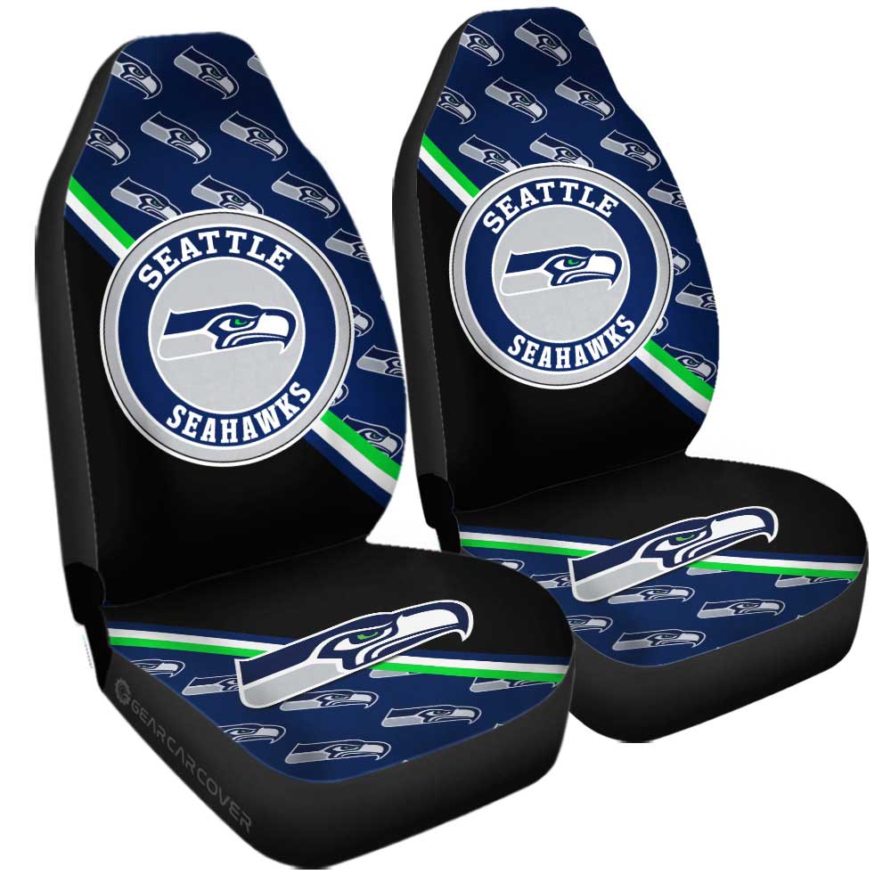 Seattle Seahawks Car Seat Covers Custom Car Accessories For Fans - Gearcarcover - 3