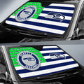 Seattle Seahawks Car Sunshade Custom US Flag Style - Gearcarcover - 2