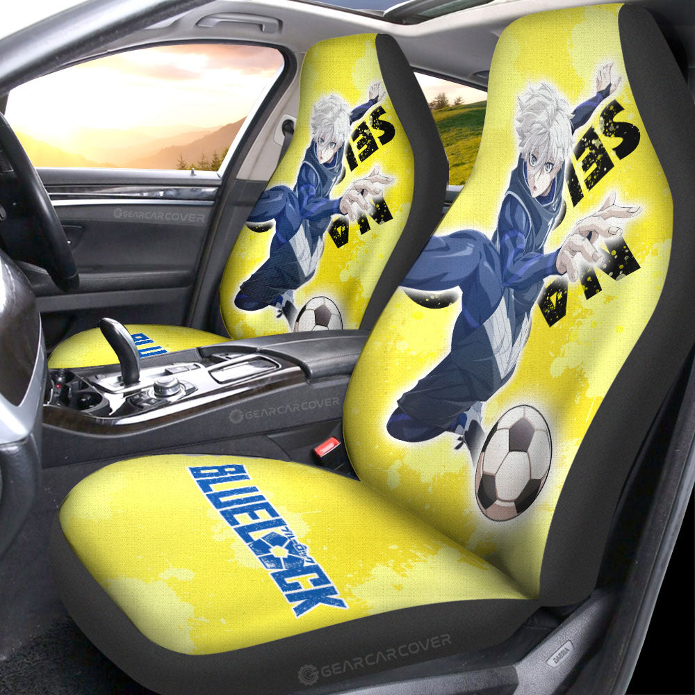 Seishiro Nagi Car Seat Covers Custom Blue Lock Anime - Gearcarcover - 3