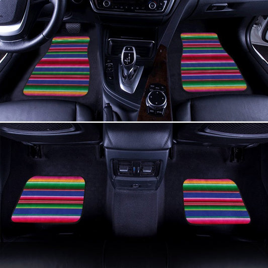 Serape Baja Mexican Pattern Car Floor Mats - Gearcarcover - 1