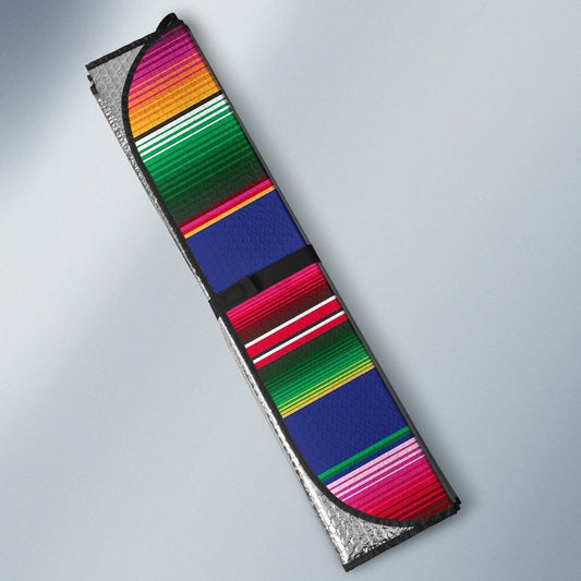 Serape Baja Mexican Pattern Car Sunshade - Gearcarcover - 2