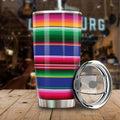 Serape Baja Mexican Pattern Tumbler Stainless Steel - Gearcarcover - 3