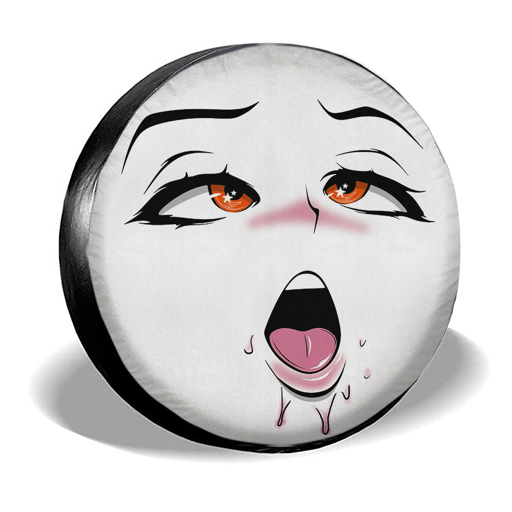 Sexy Girl Face Spare Tire Covers Custom Ahegao Style Car Accessories