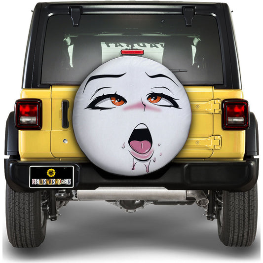 Sexy Girl Face Spare Tire Covers Custom Ahegao Style Car Accessories - Gearcarcover - 1