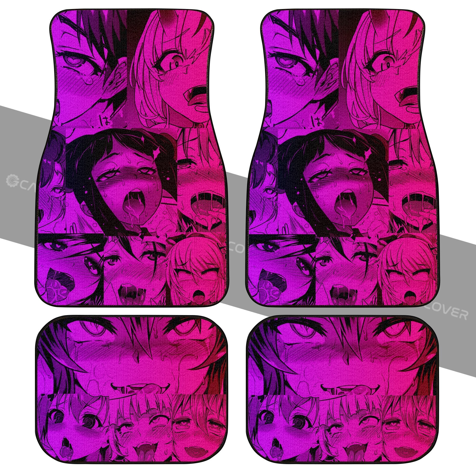 Sexy Juri Face Ahegao Car Floor Mats Custom Car Interior Accessories