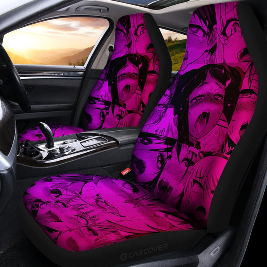 Sexy Juri Face Ahegao Car Seat Covers Custom Car Interior Accessories - Gearcarcover - 2