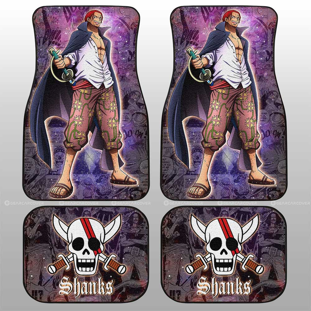 Shanks Car Floor Mats Custom One Piece Anime Car Accessories Manga Galaxy Style - Gearcarcover - 2