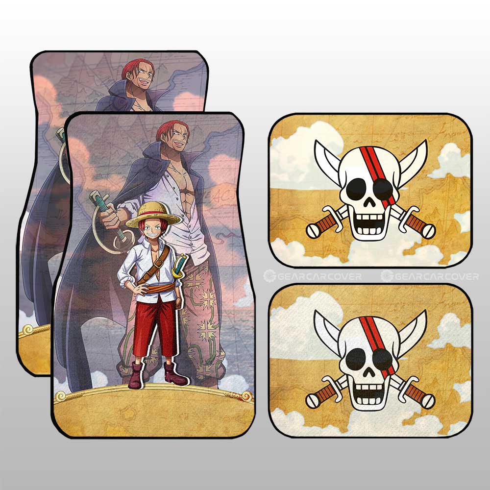 Shanks Car Floor Mats Custom One Piece Map Anime Car Accessories - Gearcarcover - 1