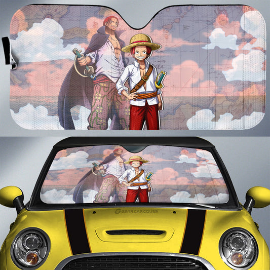 Shanks Car Sunshade Custom One Piece Map Anime Car Accessories - Gearcarcover - 1