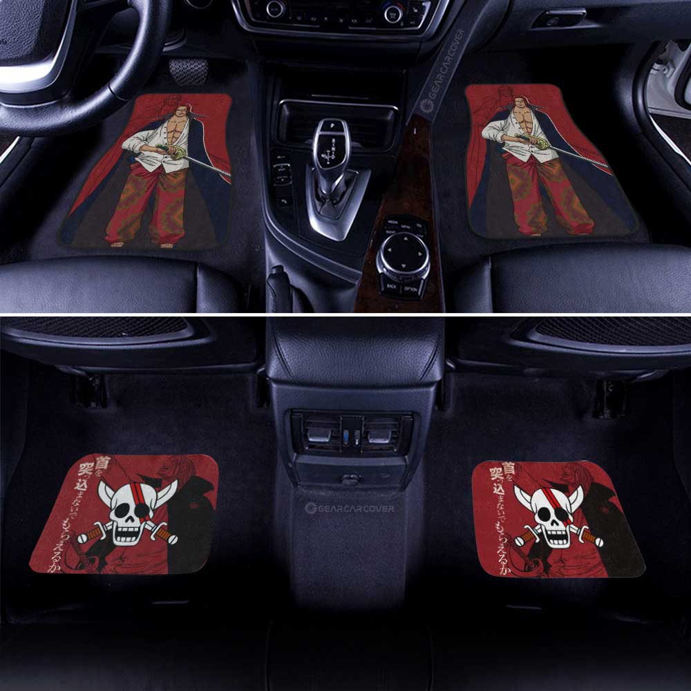 Shanks Film Red Car Floor Mats Custom One Piece Anime Car Accessories - Gearcarcover - 2
