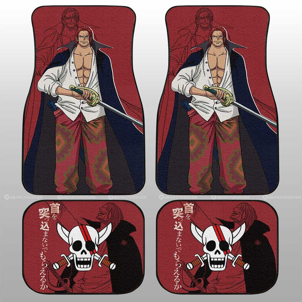 Shanks Film Red Car Floor Mats Custom One Piece Anime Car Accessories - Gearcarcover - 1