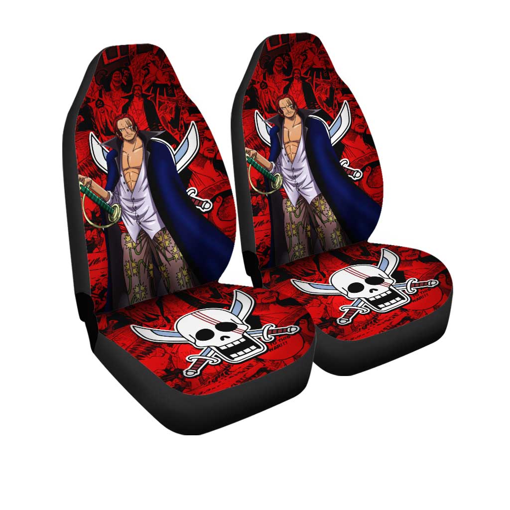 Shanks Red Hair Car Seat Covers Custom One Piece Anime Car Accessories - Gearcarcover - 3