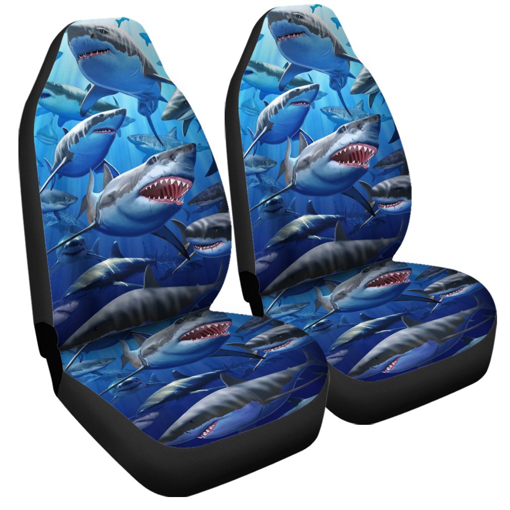 Shark Car Seat Covers Custom Cool Car Accessories - Gearcarcover - 3