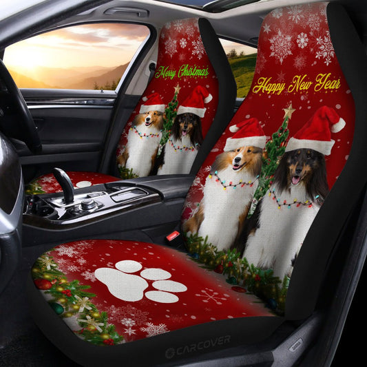 Shetland Sheepdogs Car Seat Covers Custom Animal Car Accessories Christmas Decorations - Gearcarcover - 2