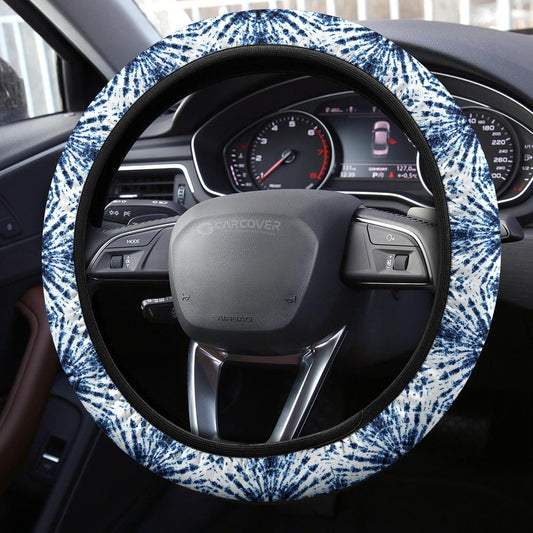 Shibori Tie Dye Steering Wheel Covers Custom Hippie Tie Dye Hippie Car Accessories - Gearcarcover - 2