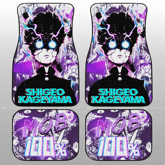 Shigeo Kageyama Car Floor Mats Custom Anime Mob Pyscho 100 - Gearcarcover - 2