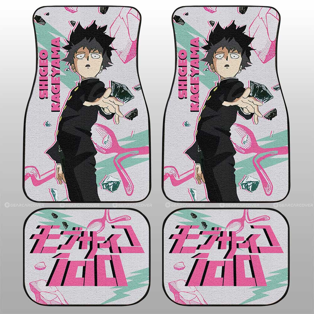 Shigeo Kageyama Car Floor Mats Custom Mob Psycho 100 Anime Car Accessories - Gearcarcover - 2