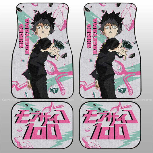 Shigeo Kageyama Car Floor Mats Custom Mob Psycho 100 Anime Car Accessories - Gearcarcover - 2
