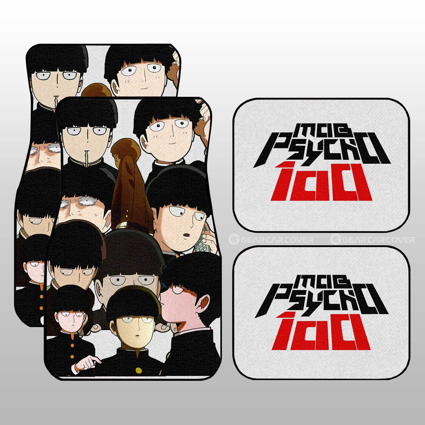 Shigeo Kageyama Car Floor Mats Custom Mob Psycho 100 Anime Car Accessories - Gearcarcover - 1