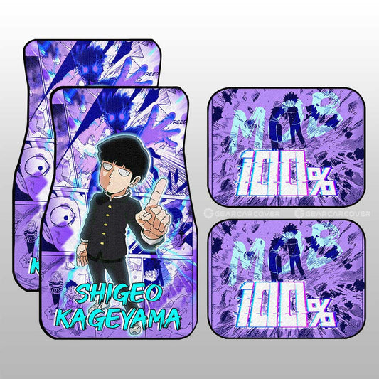 Shigeo Kageyama Car Floor Mats Custom Mob Pyscho 100 Anime - Gearcarcover - 1