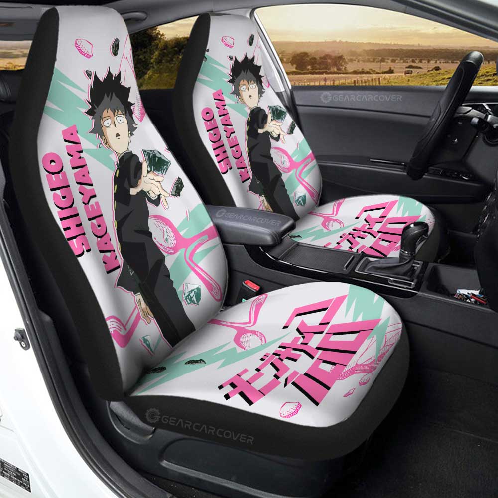 Shigeo Kageyama Car Seat Covers Custom Mob Psycho 100 Anime Car Accessories - Gearcarcover - 1