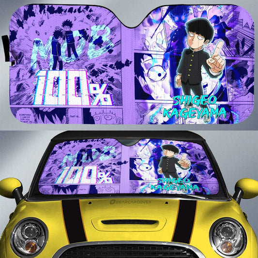 Shigeo Kageyama Car Sunshade Custom Mob Pyscho 100 Anime - Gearcarcover - 1
