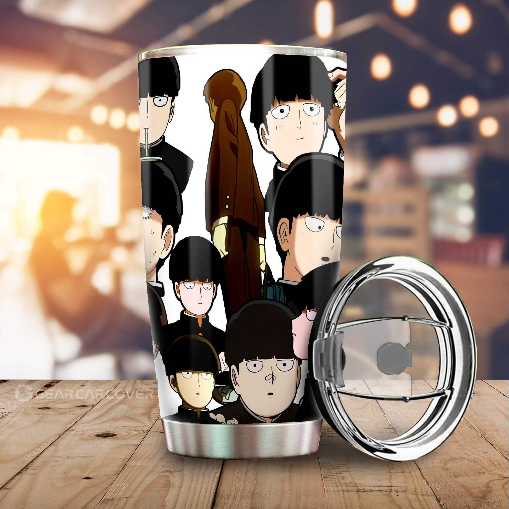 Shigeo Kageyama Tumbler Cup Custom Mob Psycho 100 Anime Car Accessories - Gearcarcover - 1