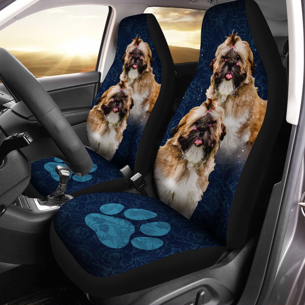Shih Tzu Car Seat Covers Custom Cool Car Accessories For Dog Lovers - Gearcarcover - 2