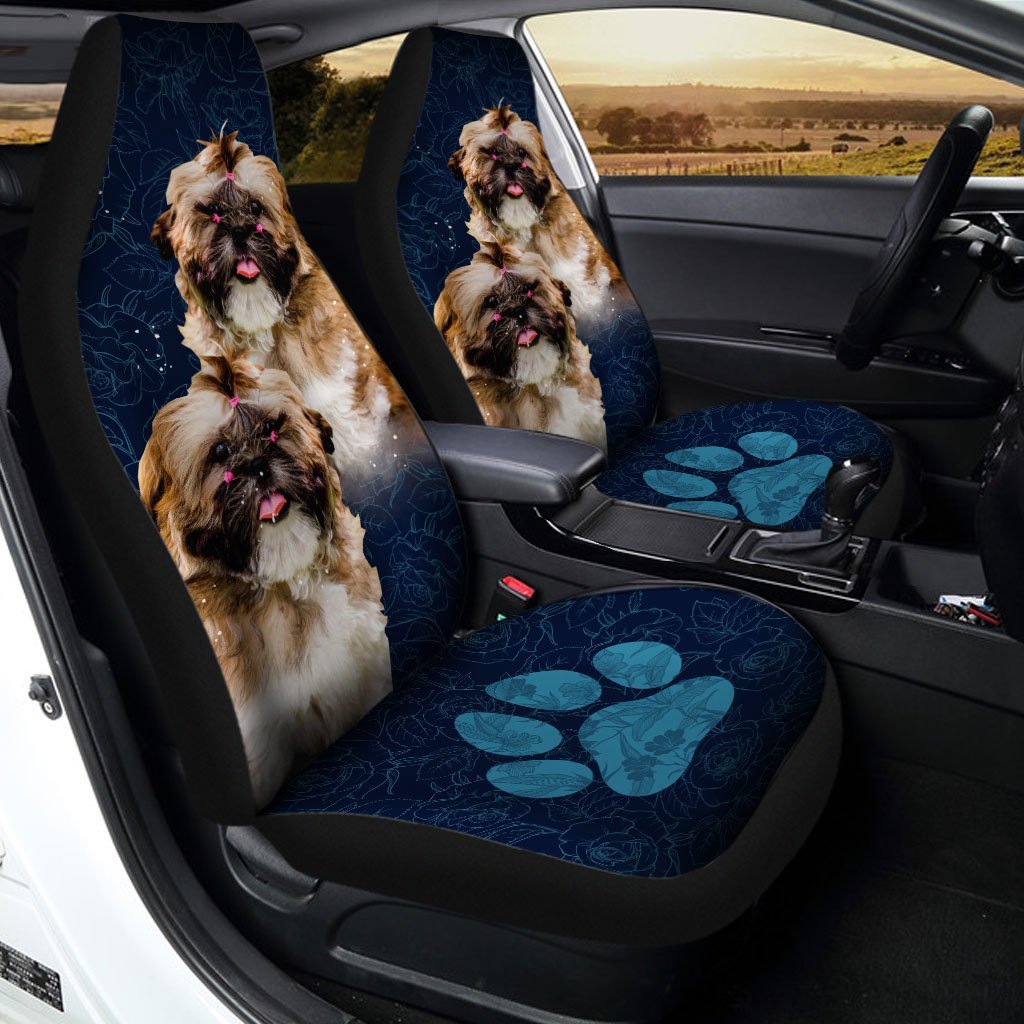 Shih Tzu Car Seat Covers Custom Cool Car Accessories For Dog Lovers - Gearcarcover - 1