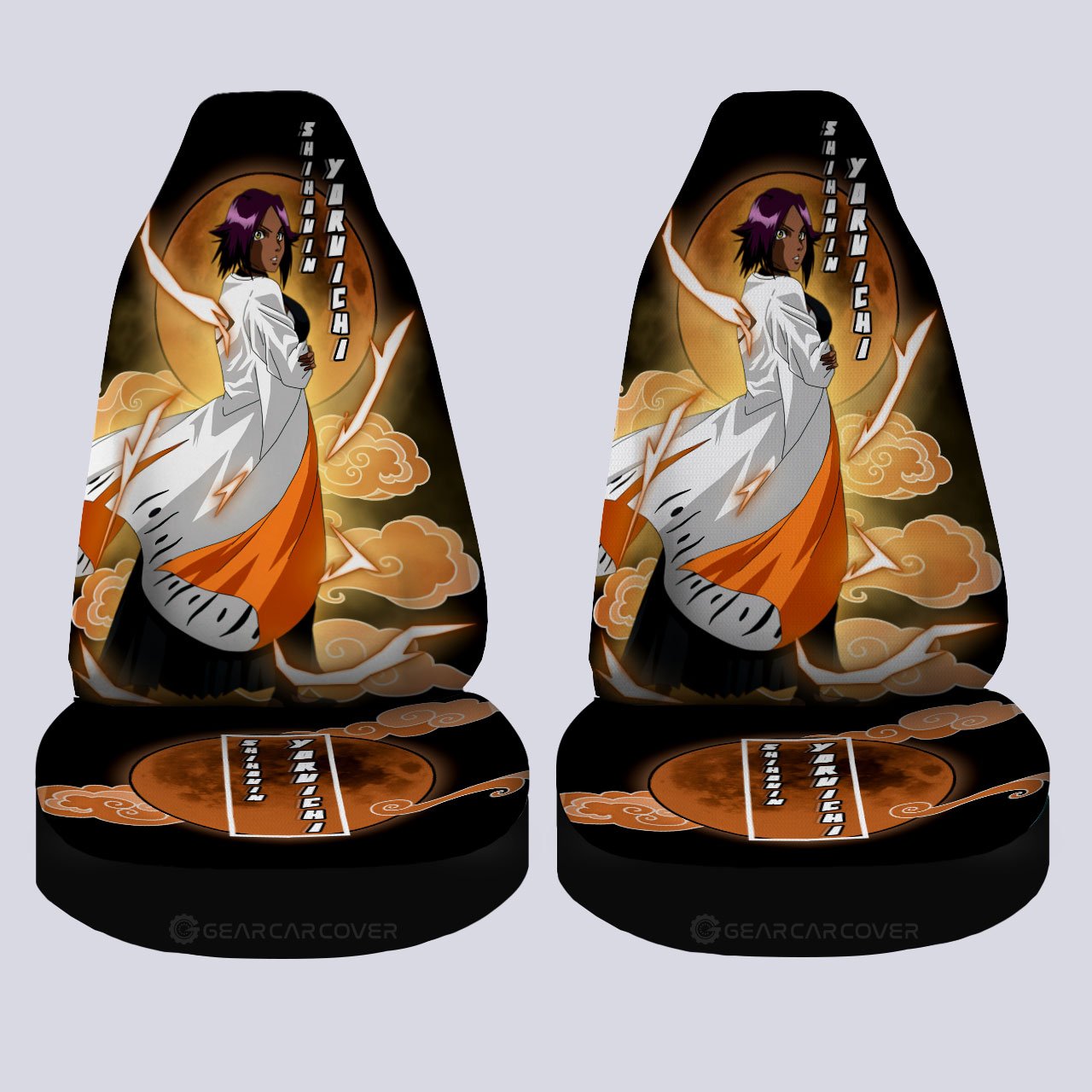 Shihouin Yoruichi Car Seat Covers Custom Bleach Anime Car Interior Accessories - Gearcarcover - 4