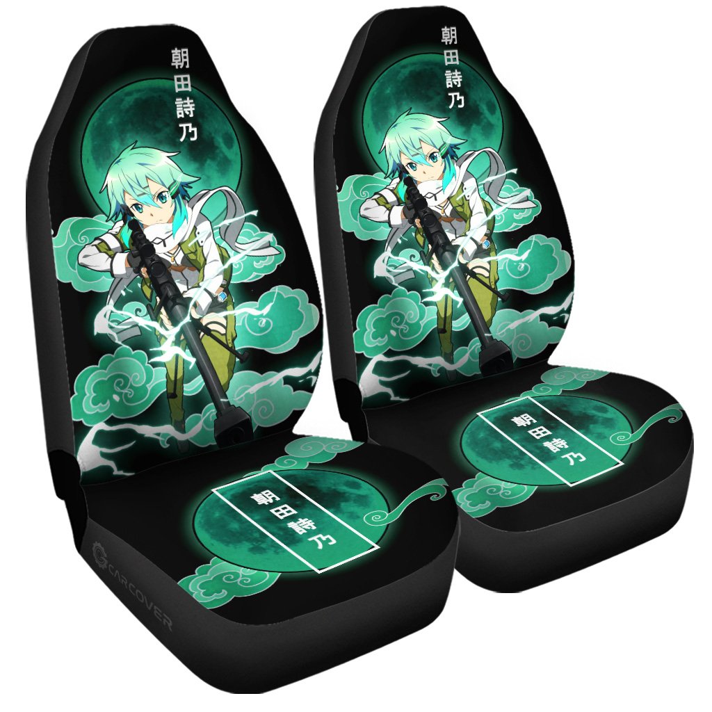Shino Asada Car Seat Covers Custom Sword Art Online Anime Car Accessories - Gearcarcover - 3