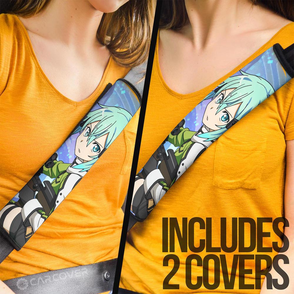 Shino Asada Seat Belt Covers Custom Sword Art Online Anime Car Accessories - Gearcarcover - 3