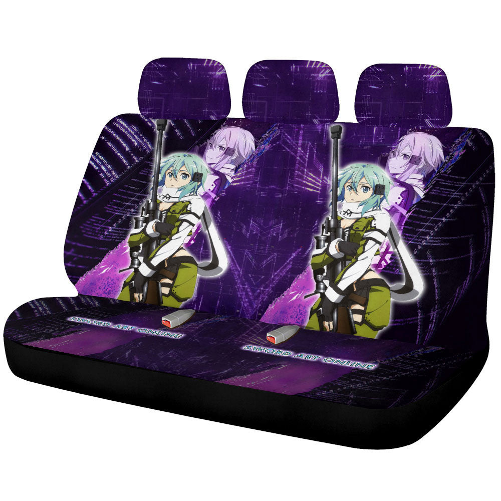 Shino Asada (Sinon) Car Back Seat Cover Custom Sword Art Online Anime - Gearcarcover - 1