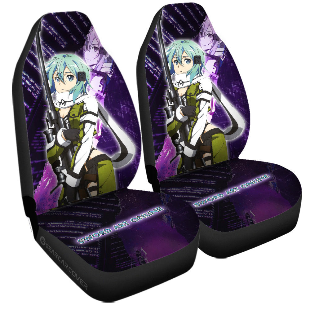 Shino Asada (Sinon) Car Seat Covers Custom Sword Art Online Anime - Gearcarcover - 1