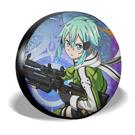 Shino Asada Spare Tire Covers Custom Sword Art Online Anime Car Accessories - Gearcarcover - 2