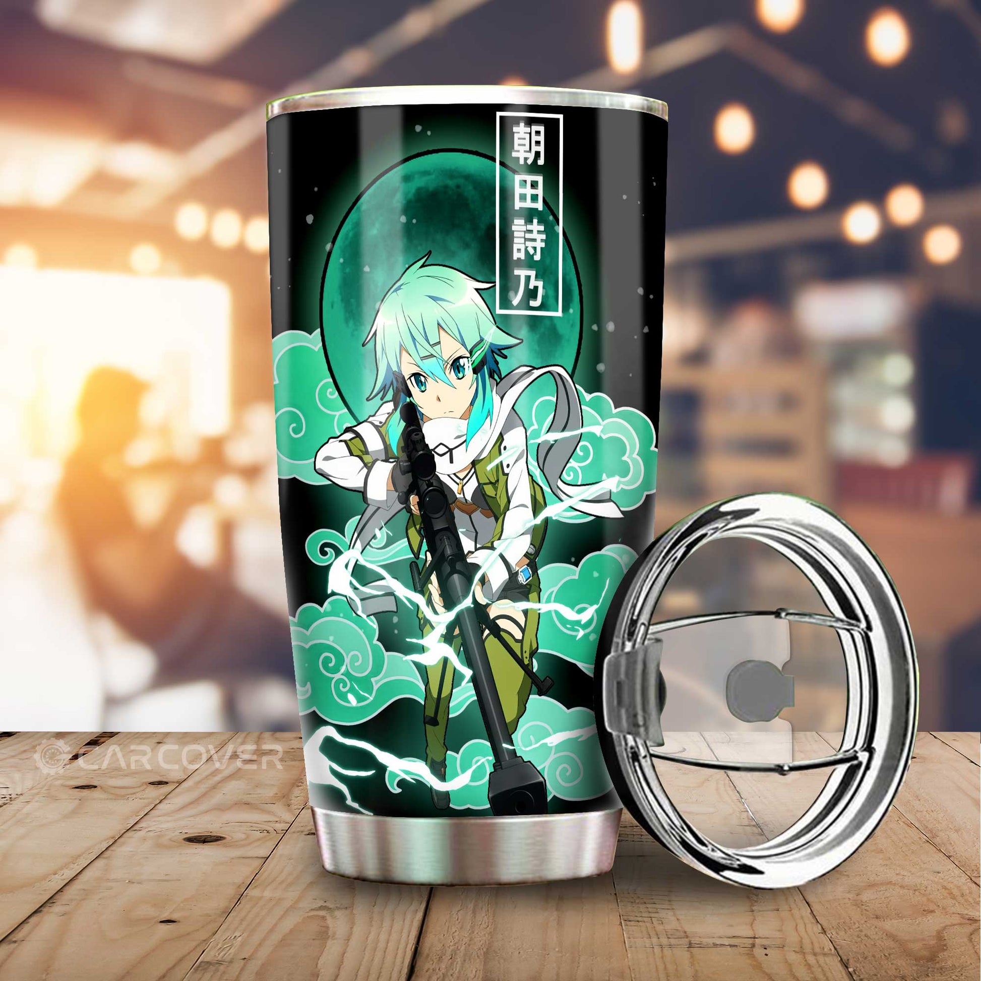 Shino Asada Tumbler Cup Custom Sword Art Online Anime Car Accessories - Gearcarcover - 1