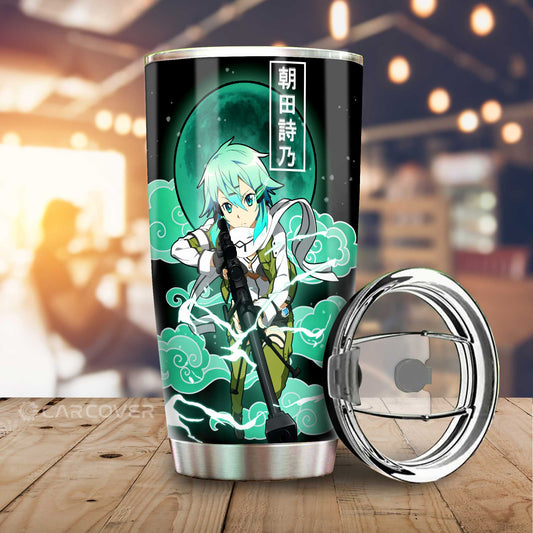 Shino Asada Tumbler Cup Custom Sword Art Online Anime Car Accessories - Gearcarcover - 1