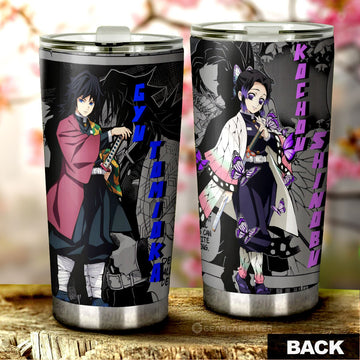 Shinobu And Giyuu Tumbler Cup Custom Demon Slayer Anime Mix Mangas - Gearcarcover - 1