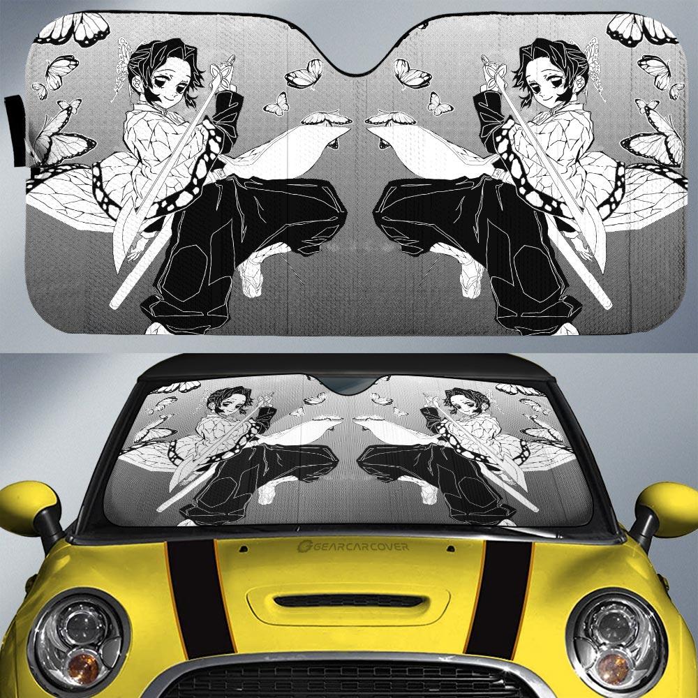 Shinobu Car Sunshade Custom Kimetsu No Yaiba Manga Car Accessories - Gearcarcover - 1